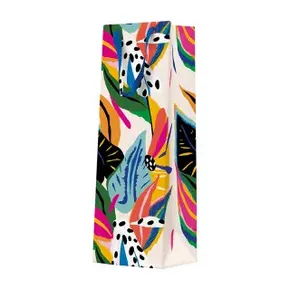 Darčeková taška na fľašu - Colorful Exotic 12x37x10 cm