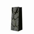 Darčeková taška premium na fľašu - Jungle Leaves 12x10x37 cm