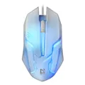 Defender Myš Cyber MB-560L, 1200DPI, optická, 3tl., drôtová USB, biela, herná, podsvietená