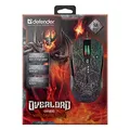 Defender Myš OverLord GM-890, 3200DPI, optická, 6tl., drôtová USB, čierna, herná, RGB