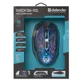 Defender Myš Shock GM-110L, 3200DPI, optická, 6tl., drôtová USB, čierna, s hernou podložkou, podsvietená