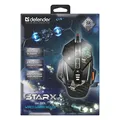 Defender Myš sTarx GM-390L, 3200DPI, optická, 8tl., drôtová USB, čierna, herná, vymeniteľné závažia, podsvietená