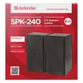 Defender reproduktory SPK 240, 2.0, 2x3W, čierne, regulácia hlasitosti, drevené, 100Hz~18kHz
