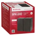 Defender reproduktory SPK 240, 2.0, 2x3W, čierne, regulácia hlasitosti, drevené, 100Hz~18kHz