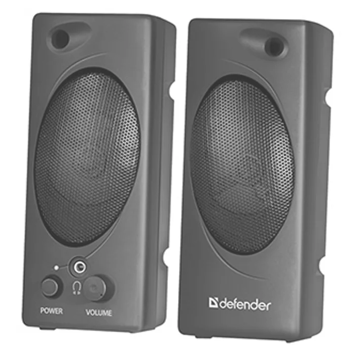 Hlavný obrázok produktu Defender reproduktory SPK 50, 2.0, 6W, černé, regulace hlasitosti, tlačítko napájení, 3,5