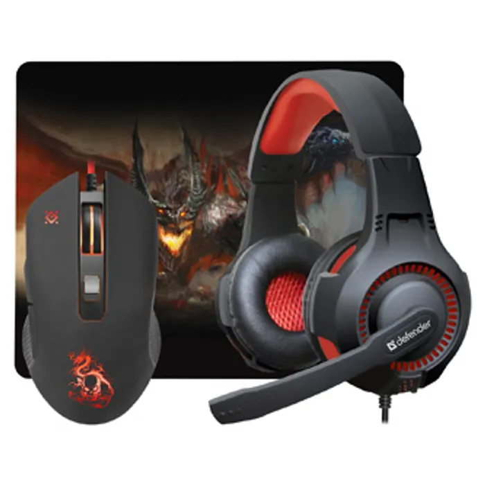 Hlavný obrázok produktu Defender Sada myši Devourer MHP-006, 3200DPI, optická, 6tl., 1 kolečko, drátová USB