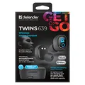 Ďalší obrázok produktu Defender Twins 639, slúchadlá s mikrofónom, bez ovládania hlasitosti, čierna, špuntové, BT 5.0, TWS, nabíjacie púzdro s powerbanko