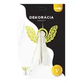 Dekoračné anjeliky (2 ks), papierové + PET, na zavesenie, 10 cm, biela/zlatá farba