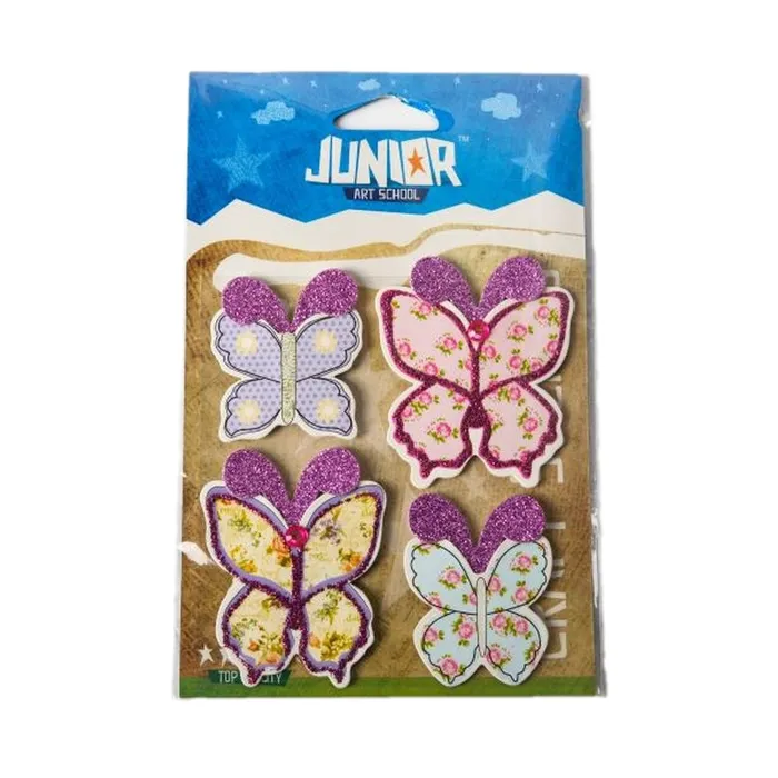 Hlavný obrázok produktu Dekorace samolepící (sada 4 ks) - Motýle, Květiny, Sladkosti, Šálky, Šití a Dárky