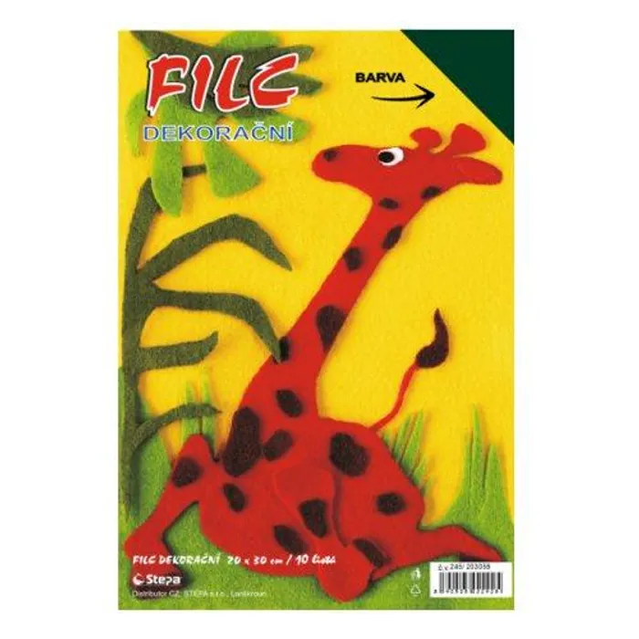 Hlavný obrázok produktu Dekorační filc (barevná plsť) 20x30cm - černý 10ks/bal