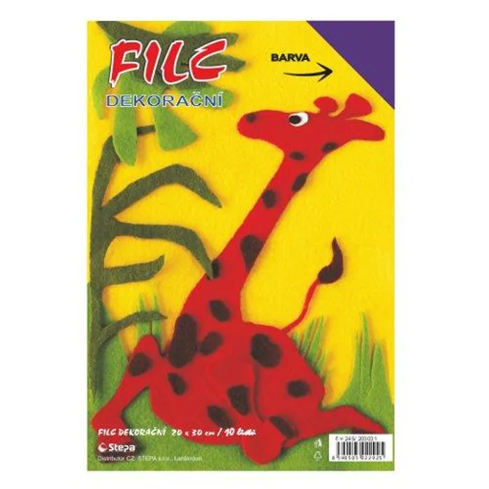 Hlavný obrázok produktu Dekorační filc (barevná plsť) 20x30cm - fialový 10ks/bal
