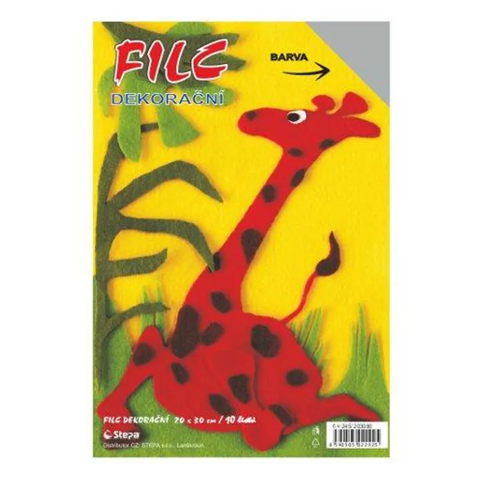 Hlavný obrázok produktu Dekorační filc (barevná plsť) 20x30cm - šedý 10ks/bal