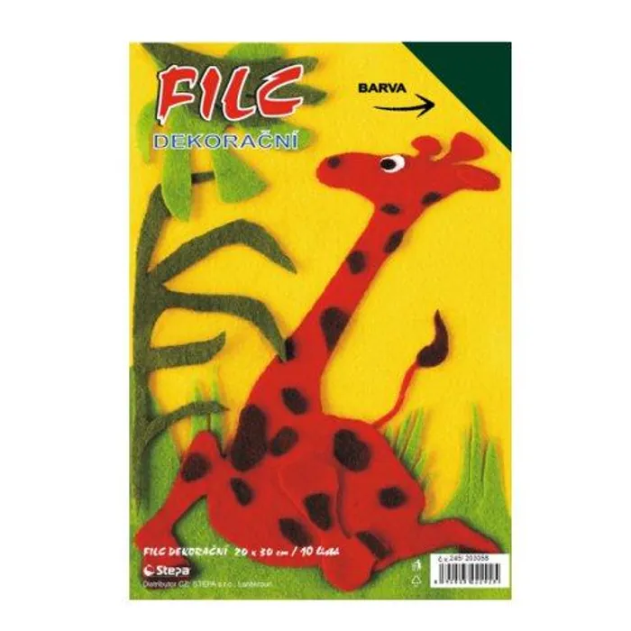 Hlavný obrázok produktu Dekorační filc (barevná plsť) 20x30cm - tmavě zelený 10ks/bal