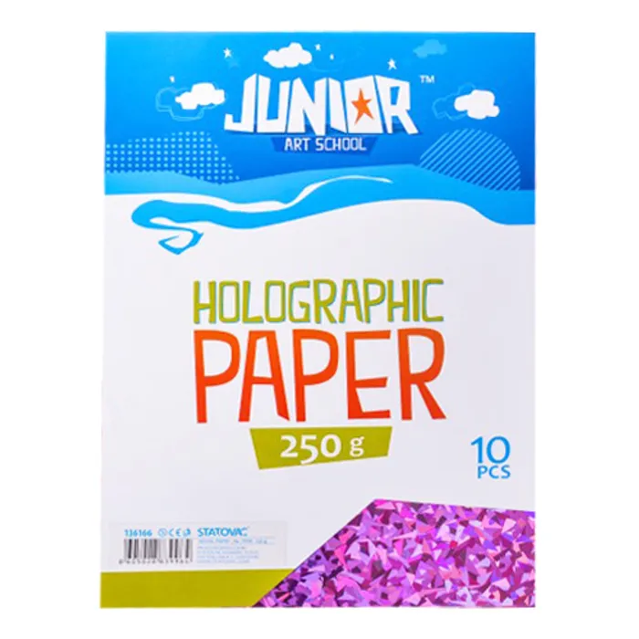 Hlavný obrázok produktu Dekorační papír A4 10 ks růžový holografický 250 g