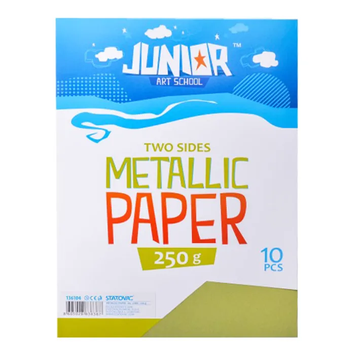 Hlavný obrázok produktu Dekorační papír A4 10 ks světle zelený metallic 250 g