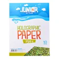Dekoračný papier A4 10 ks zelený holografický 250 g