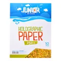 Dekoračný papier A4 10 ks žltý holografický 250 g