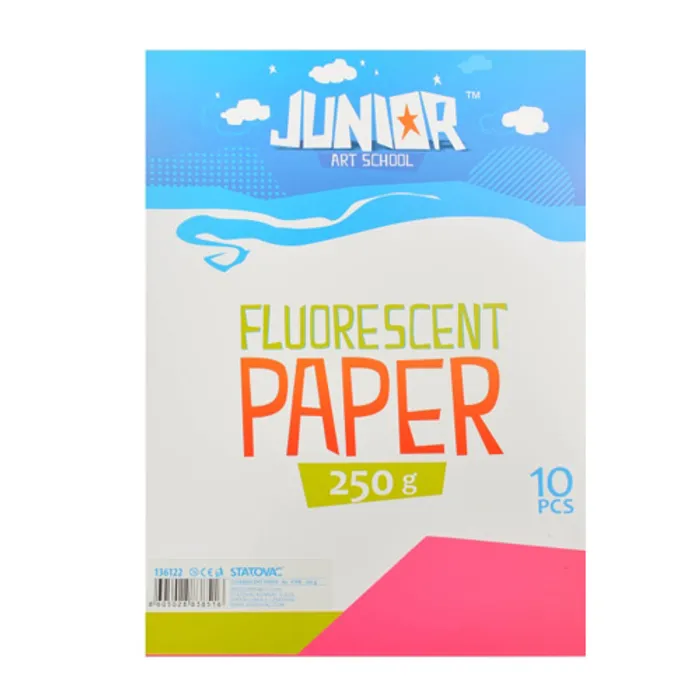 Hlavný obrázok produktu Dekorační papír A4 Fluo růžový 250 g, sada 10 ks