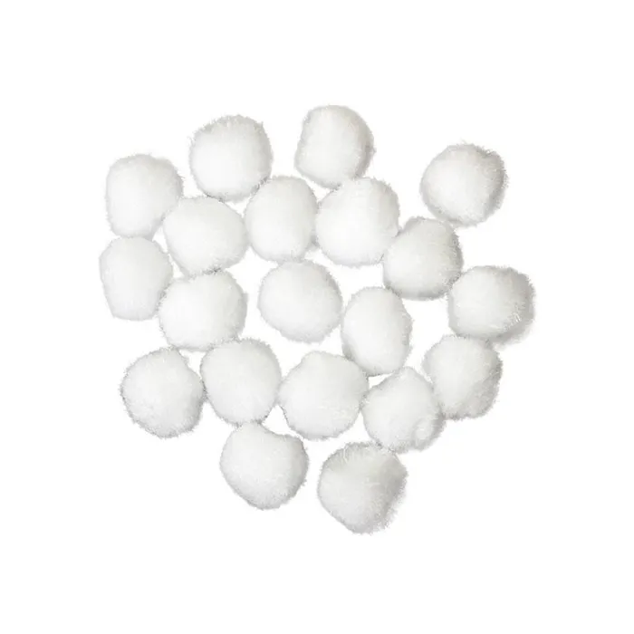 Hlavný obrázok produktu Dekorační pompony 2 cm bílé - sada 20 ks