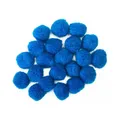 Dekoračné pompony 2 cm modré - sada 20 ks