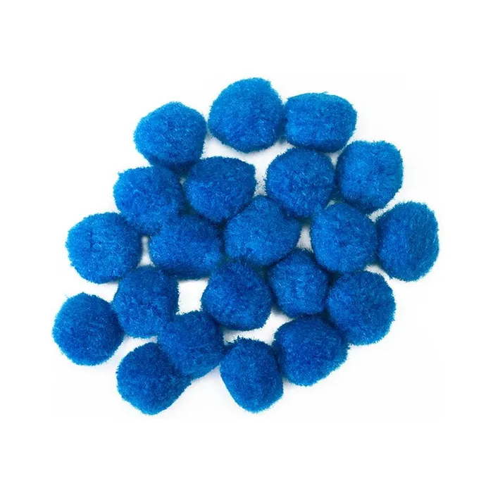 Hlavný obrázok produktu Dekorační pompony 2 cm modré - sada 20 ks