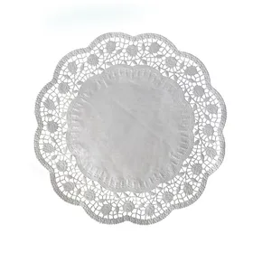 Dekoračná krajka (PAP) okrúhla biela priemer 32cm [6 ks]