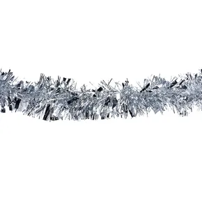 Dekoračná girlanda (PET) strieborná priemer 11cm x 2m [1 ks]