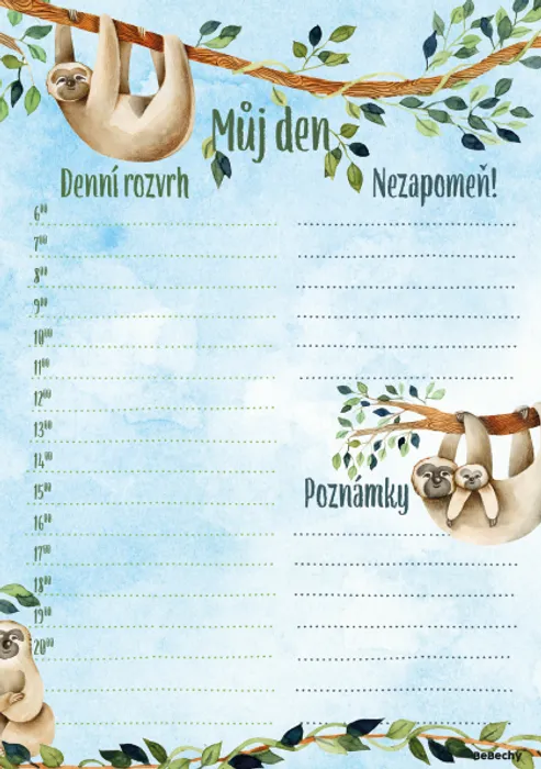 Hlavný obrázok produktu Denní plánovač A5 - Lenochod