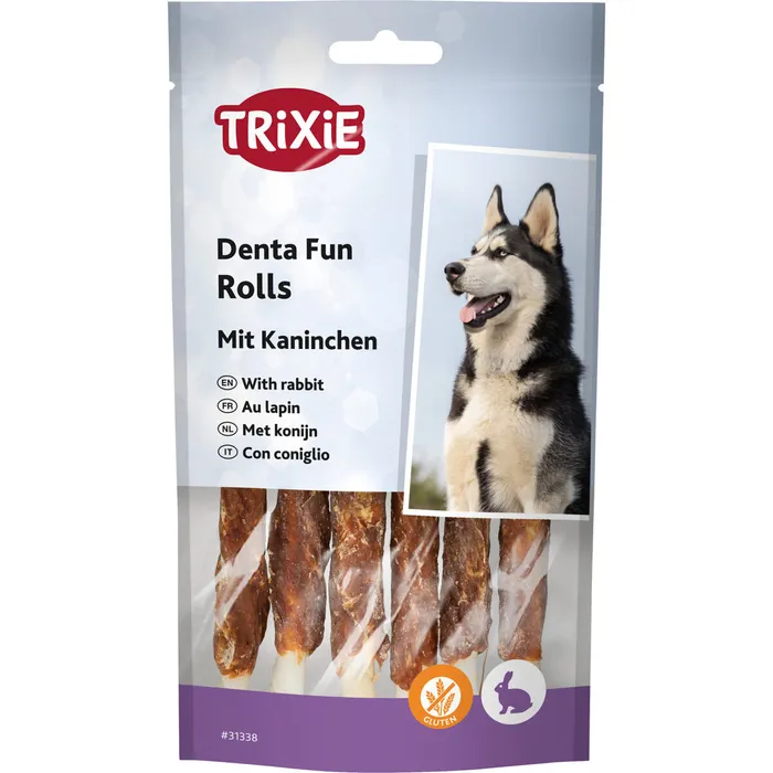 Hlavný obrázok produktu DentaFun žvýkací rolky s králíkem 6ks, 12 cm/70 g