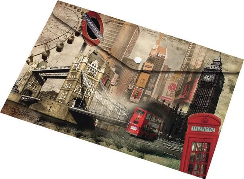 Hlavný obrázok produktu Desky na dokumenty "London", s drukem, A4, PP, PANTA PLAST