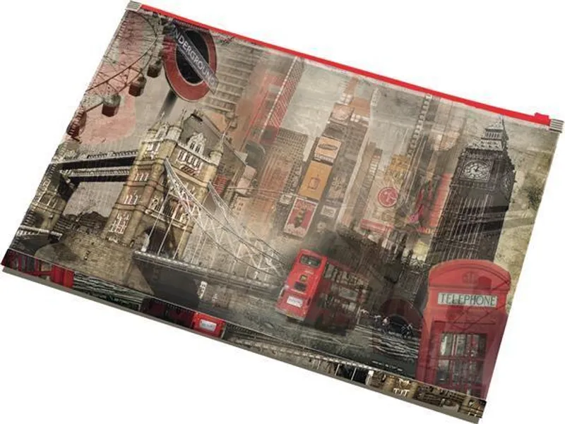 Hlavný obrázok produktu Desky na dokumenty "London", se zipem, A4, PP, PANTA PLAST