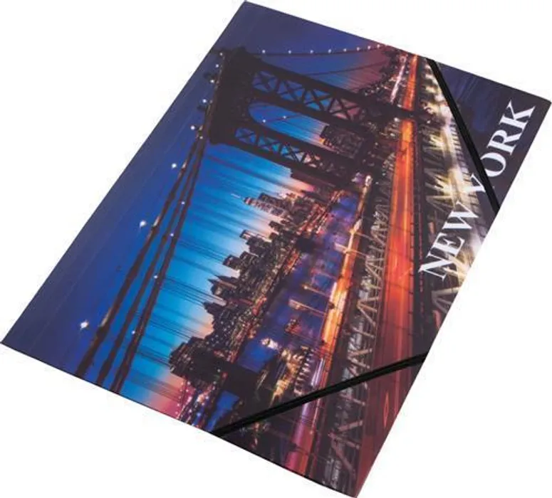 Hlavný obrázok produktu Desky na dokumenty "New York", s gumičkou, 15 mm, A4, PP, PANTA PLAST