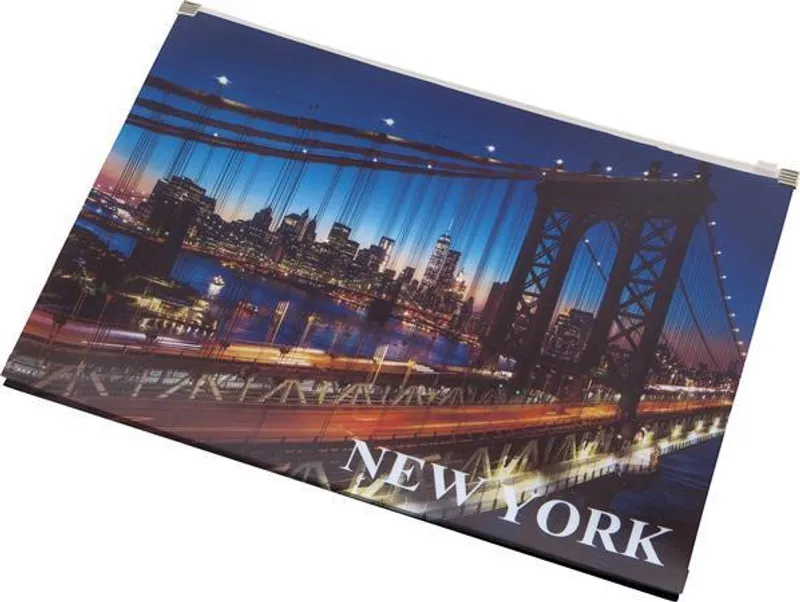 Hlavný obrázok produktu Desky na dokumenty "New York", se zipem, A4, PP, PANTA PLAST