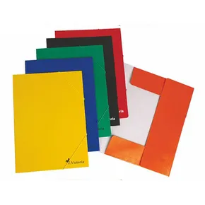 Dosky s gumičkou, oranžové, kartón, A4, VICTORIA