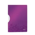 Ploché klipy Leitz WOW, PP, purpurové