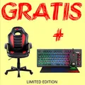 Detská herná stolička Red Fighter C5, čierno-červená, + sada 3v1 CM310 PROMO