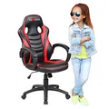 Detská herná stolička Red Fighter C6, čierno-červená, + sada 3v1 CM310 PROMO