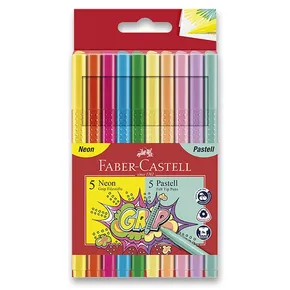 Detské fixy Faber-Castell 155312 Grip 10 farieb