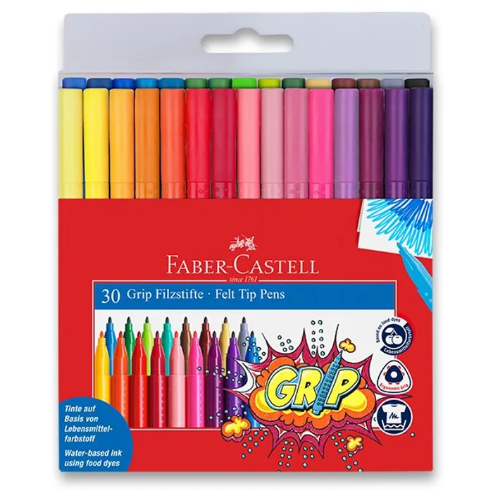 Hlavný obrázok produktu Dětské fixy Faber-Castell 155335 Grip 30 barev