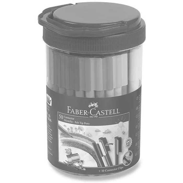 Hlavný obrázok produktu Dětské fixy Faber-Castell Connector dóza, 50 barev