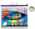 Detské fixky Maped Color´Peps Long Life, puzdro na zips, 15 farieb