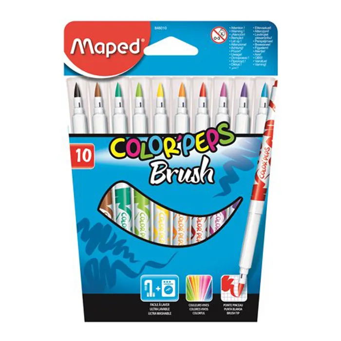 Hlavný obrázok produktu Dětské fixy Maped Color'Peps Brush 10 ks 8010