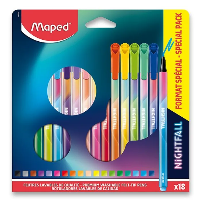 Hlavný obrázok produktu Dětské fixy Maped Color'Peps Deco Nightfall 18 barev