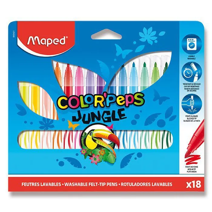 Hlavný obrázok produktu Dětské fixy Maped Color'Peps Jungle - 18 barev
