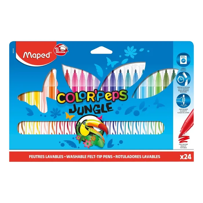 Hlavný obrázok produktu Dětské fixy Maped Color'Peps Jungle - 24 barev