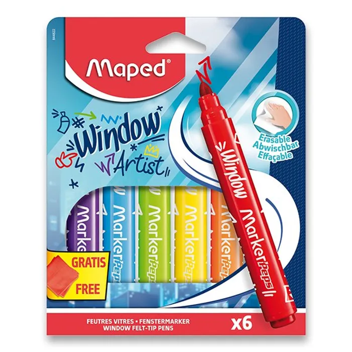 Hlavný obrázok produktu Dětské fixy Maped Window na sklo