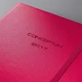 Diár "Conceptum" metalická červená Cherry, A5, týždenný, 2017, tvrdý obal, SIGEL