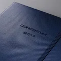 Diár "Conceptum" metalická tmavomodrá, A6, týždenný, 2017, tvrdý obal, SIGEL