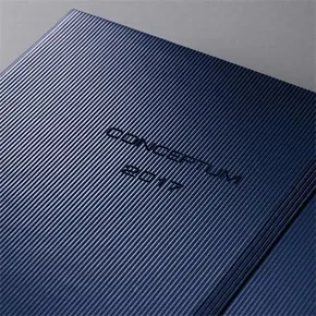 Diár "Conceptum" metalická tmavomodrá, A5, týždenný, 2017, tvrdý obal, SIGEL