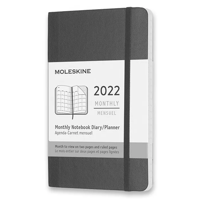Hlavný obrázok produktu Diář Moleskine 2022 - měkké desky S, měsíční, černý